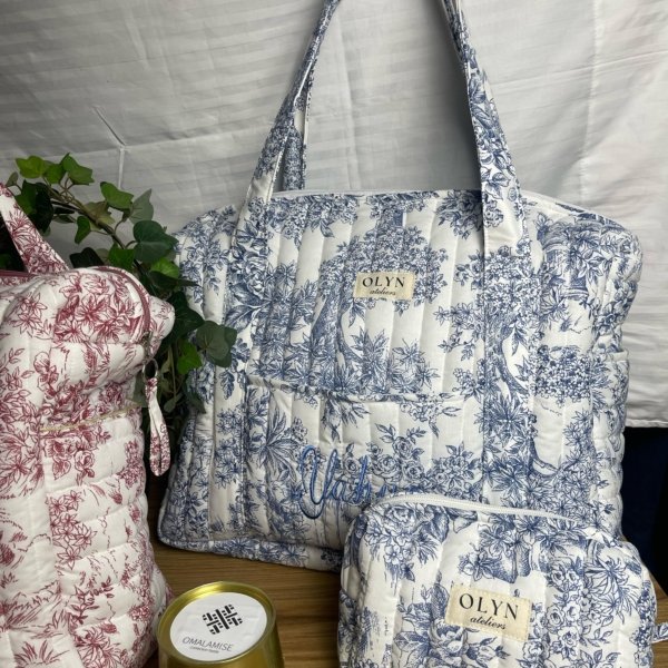 Sac Weekender Toile de Jouy