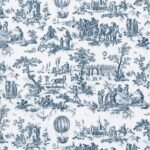 Toile de jouy Bleue