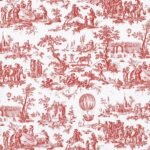 Toile de jouy Rouge