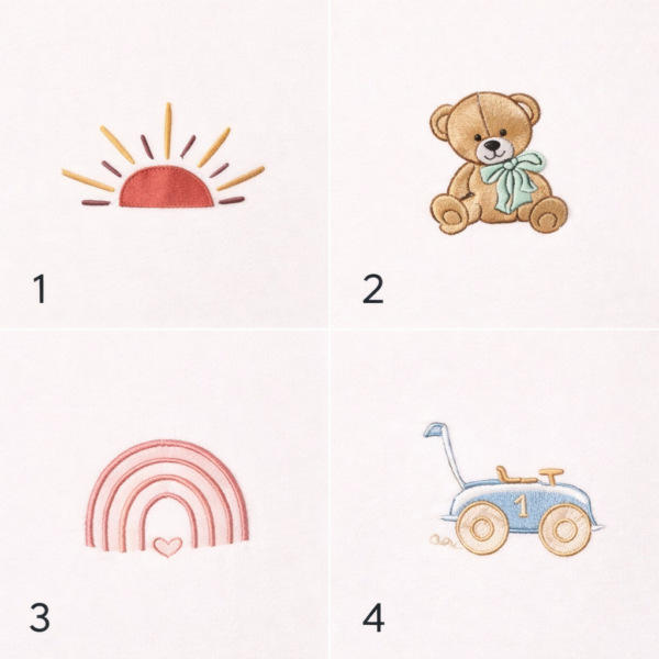 broderiepaniernumeroté Panier de rangement Petit Vichy